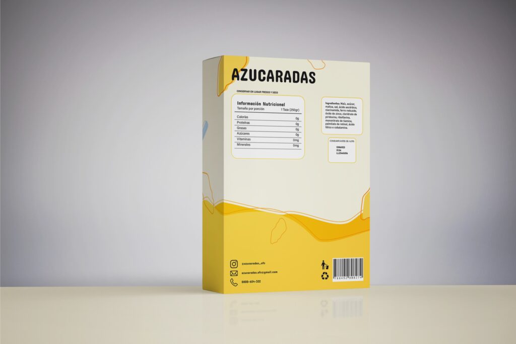 caja azucaradas dorso